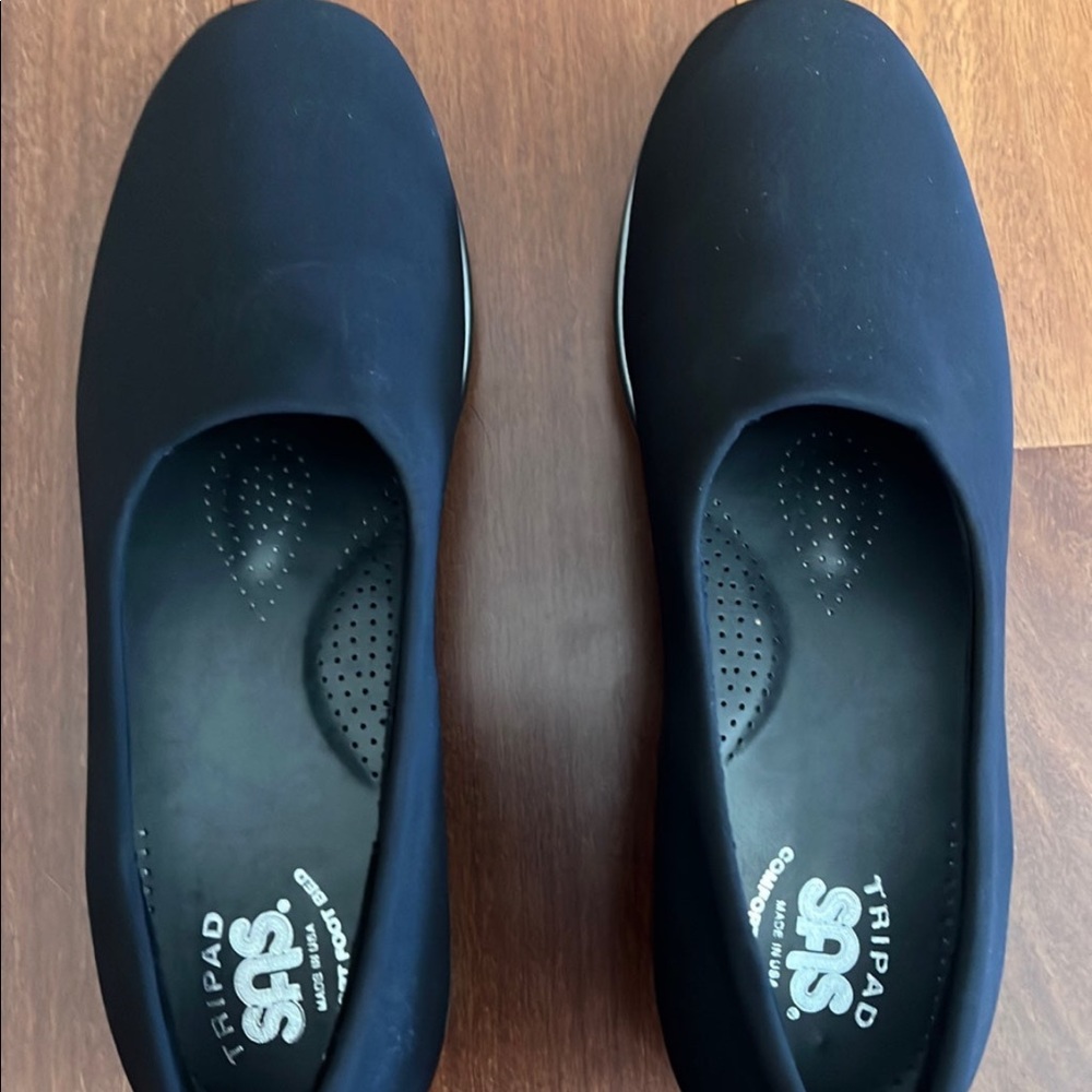 SAS Shoes Bliss Slip On Wedge Black tripad comfort 8W